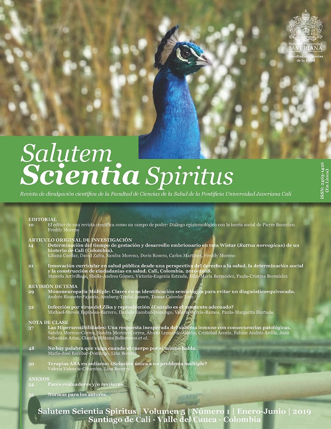 					Ver Vol. 5 Núm. 1 (2019): Revista Salutem Scientia Spiritus
				