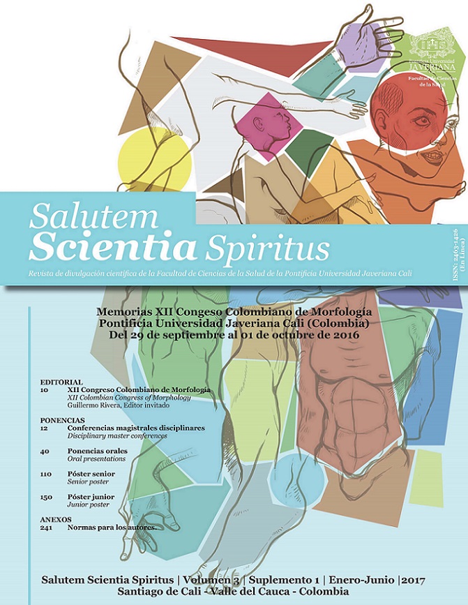 					Ver Vol. 3 Núm. 1 (2017): Revista Salutem Scientia Spiritus (Suplemento 1)
				
